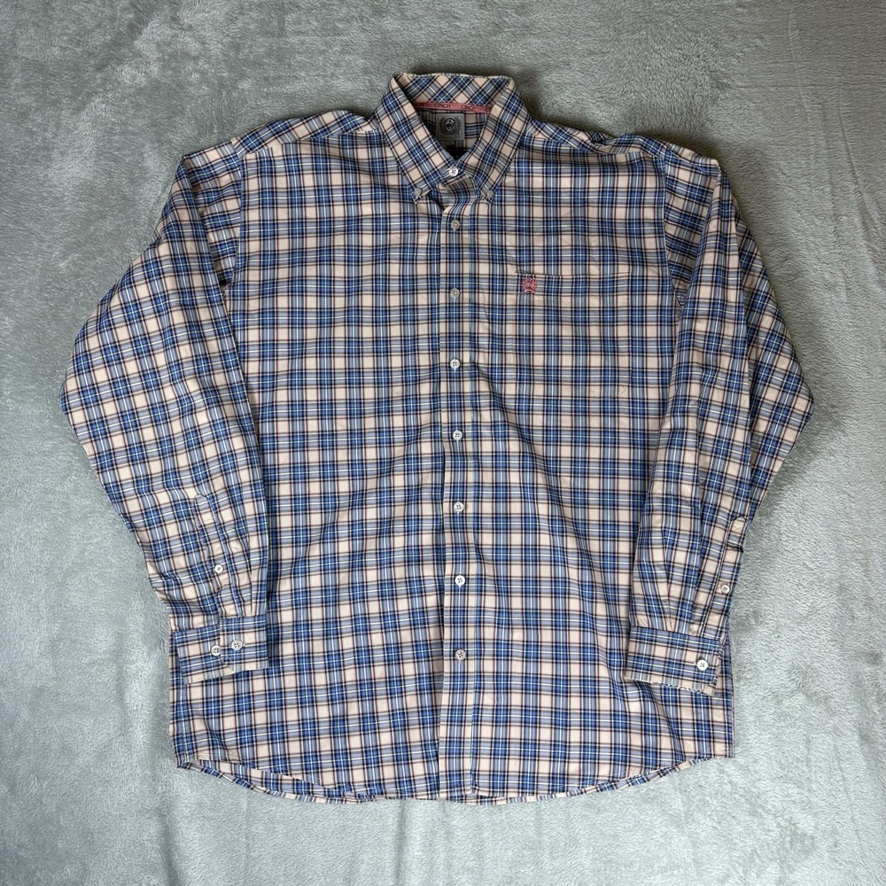 Cinch Western Shirt Men‎ Large Plaid Button Down Cowboy Rodeo